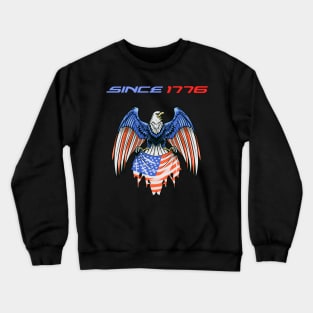 Blad eagle on 4th of  july Crewneck Sweatshirt